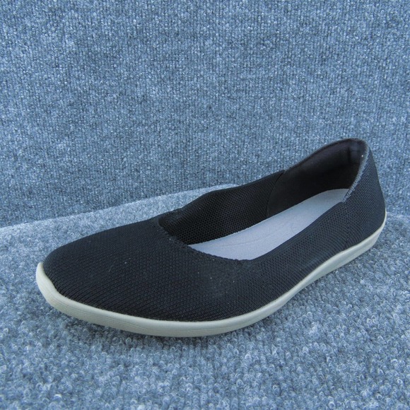 Easy Spirit Shoes - Easy Spirit Women Flat Shoes Serhyan2 Black Fabric Slip On Size 7 Wide (C, D, W)